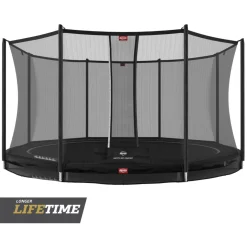 Berg Trampolin InGround Favorit inkl. Sicherheitsnetz Comfort