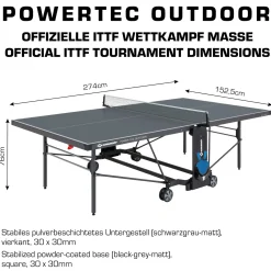 Schildkröt Outdoor Tischtennisplatte PowerTec inkl. Zubehör-Set